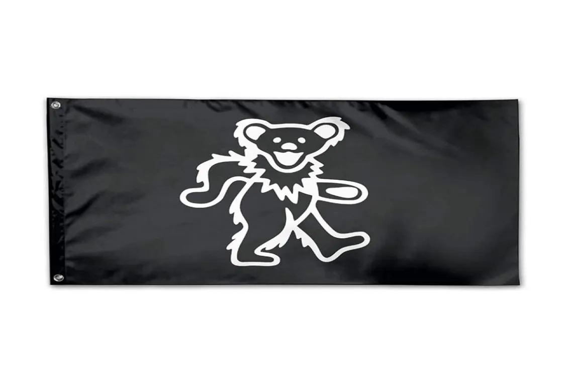 Grateful Dead Bear 3 x 5 pieds extérieurs décoratif drapeau de la cour de maison Drapeau de jardin avec grommets 3120731