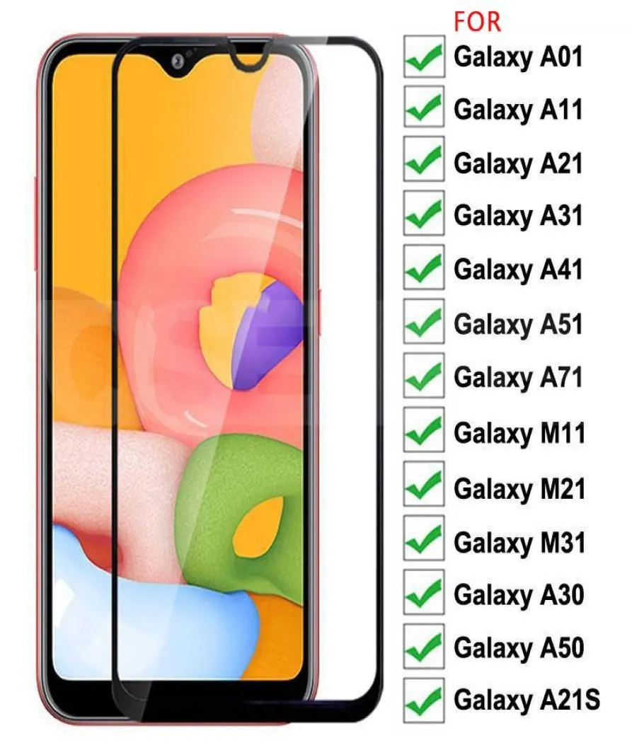 9D Полная крышка Клей, закаленная стеклянная стеклянная защита телефона для iPhone 12 Mini Pro 11 XR XS Max 8 7 6 Samsung Galaxy S21 A32 A42 A52 8955063