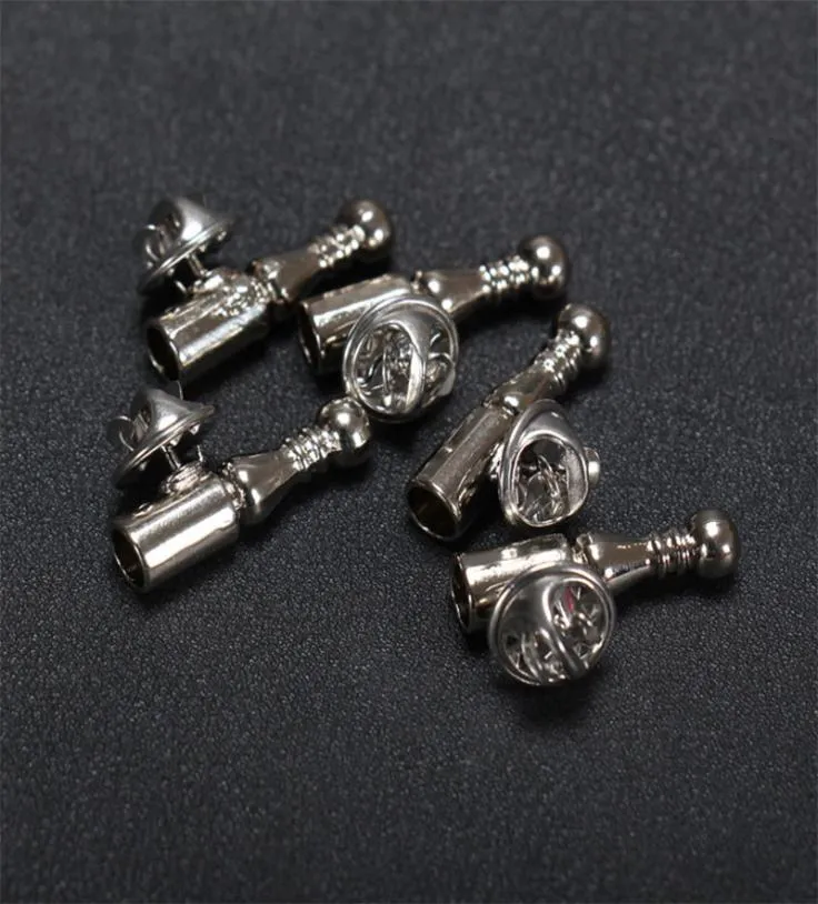 Silver Feather brooch base Brooch pins Diy Jewelry Findings Jewelry Accessories Metal lapel pin base for women men short pin Broch1284922