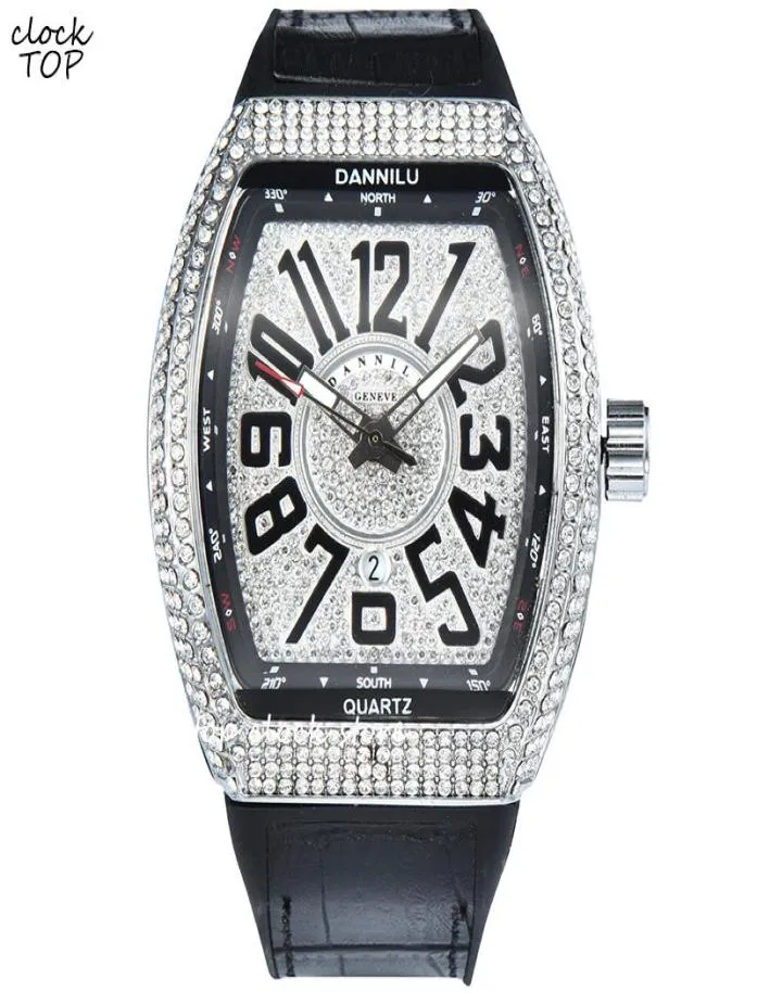 Polshorloges paar bekijk luxe mannen dames groot aantal dial diamant nummers mannelijke vrouwelijke minimalistische klok ijsje out case polshorloge l8226284