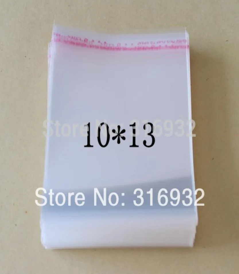 Klare wiederverschließbare Cellophanebopppoly -Taschen 1013 cm transparent Opp -Beutel Packung Plastiktüten Selbstkleber Seal 1013 CM9817891