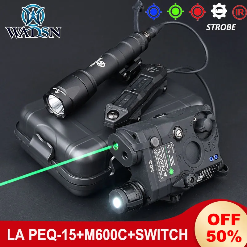 WADSN PEQ-15 M600C set flashlight with Red, Green, Blue Dot