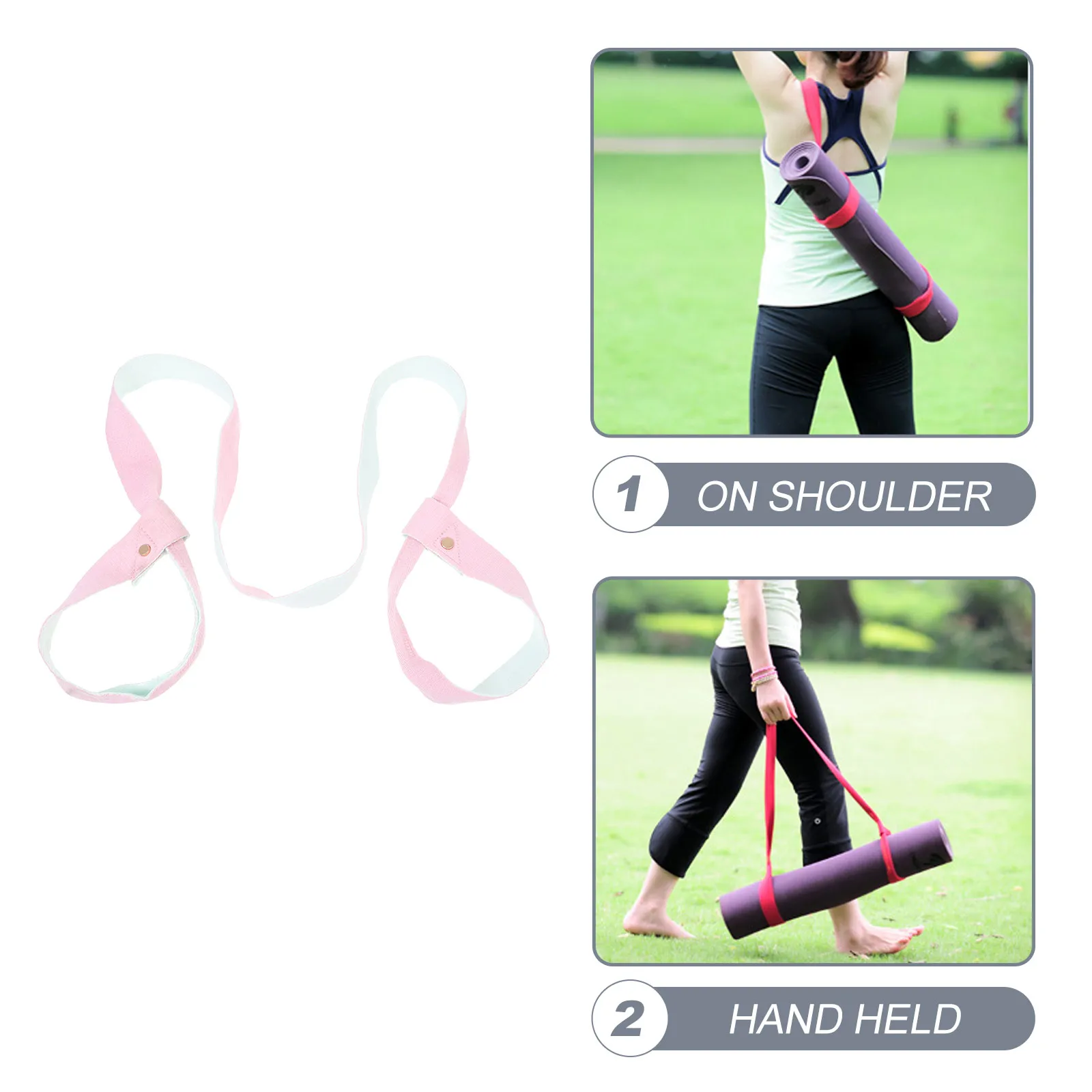 AU 2Pcs Yoga Mat Carrying Strap Adjustable Lightweight Hands-Free For Gym Exerci