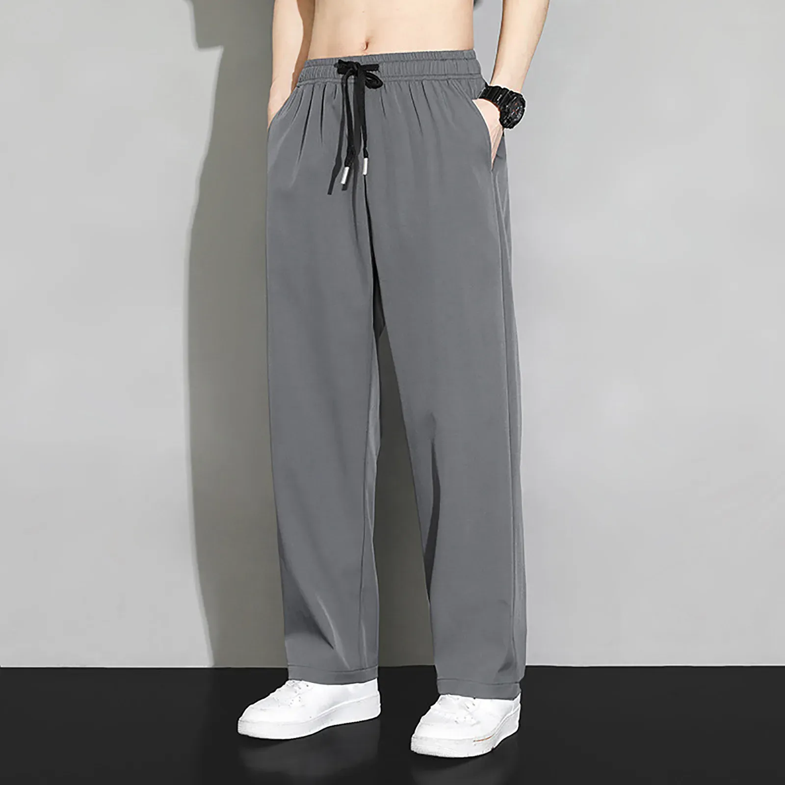 福袋売れ残りセール Breathable Men's Ice Spring - trousers formal mens Silk Clothing