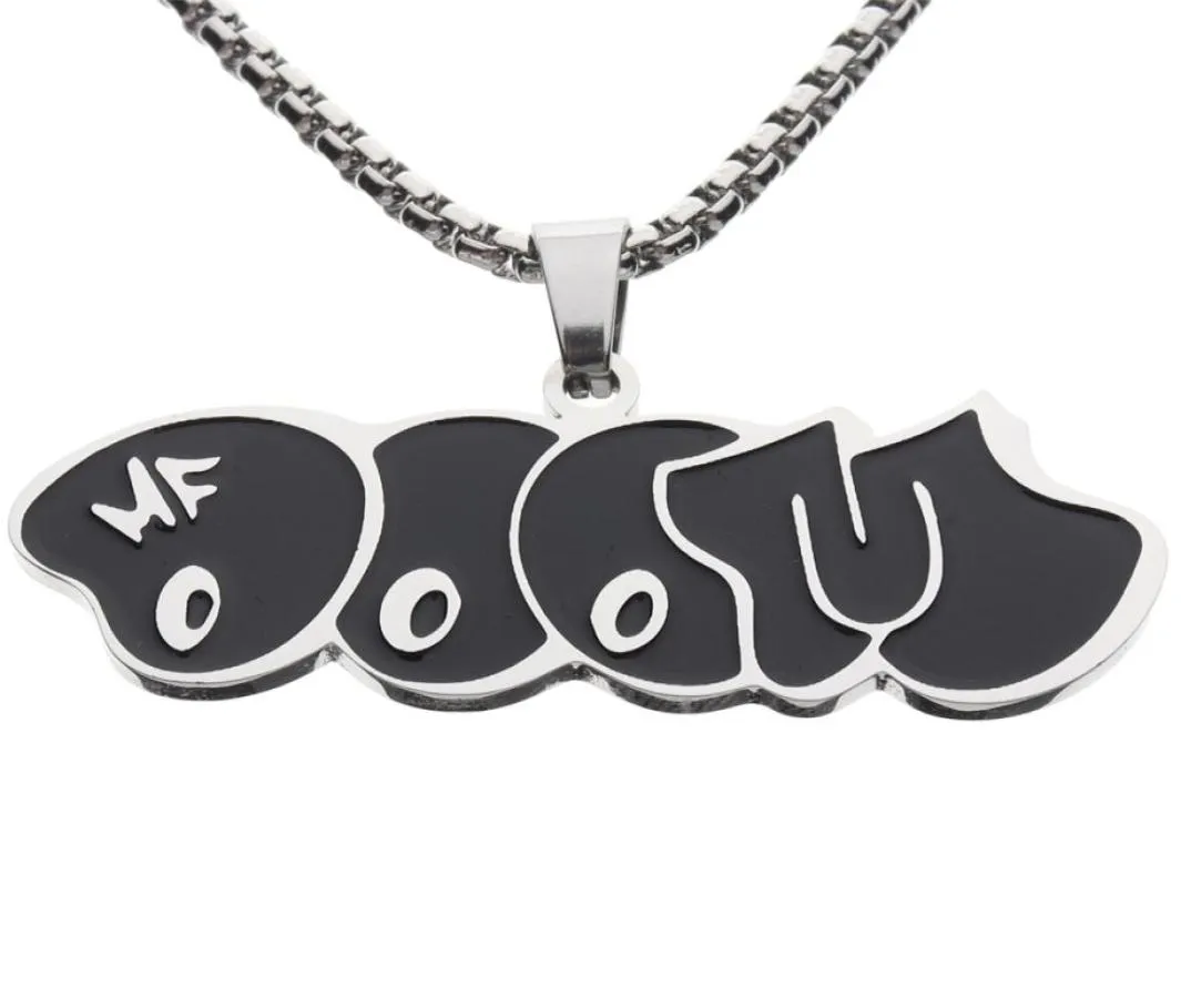 MF DOOM MM BLACK TIDE Brand Pendant Ketting Mannen en vrouwen Hiphop Persoonlijkheid Paar Mode Allmatch Sieraden Gift7401602