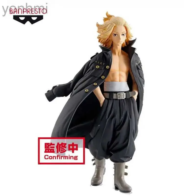 Manga anime in stock Banpresto Original Tokyo Revventatori 16cm Mikey Manjiro Sano Anime Figur Action Figures Collezione Modello Toys Gits 240413