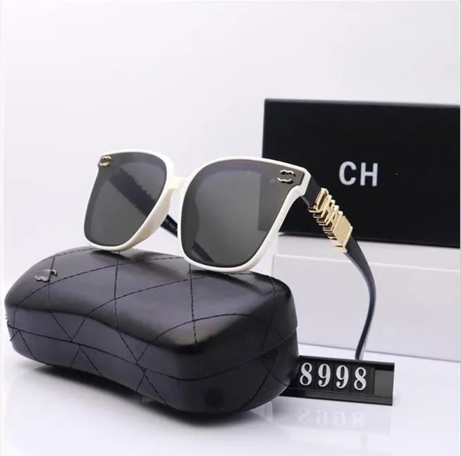 Channel Luxurys Designer Sunglass Men Women Sunglasses Adumbral Goggle UV400 Eyewear Classic vain decline obscure nose Sun Glasses Metal Frame with Box