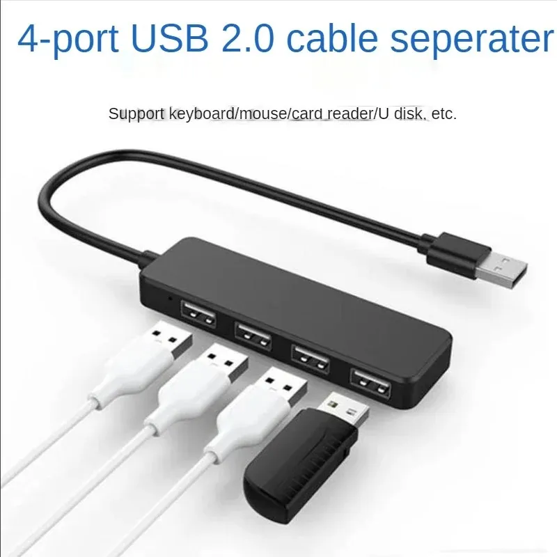 USB HUB 2.0 4 ports Hub Ultra Slim Portable Portable USB Splitter pour surface Pro Notebook PC IMac Pro MacBook Air Mac Mini / Pro