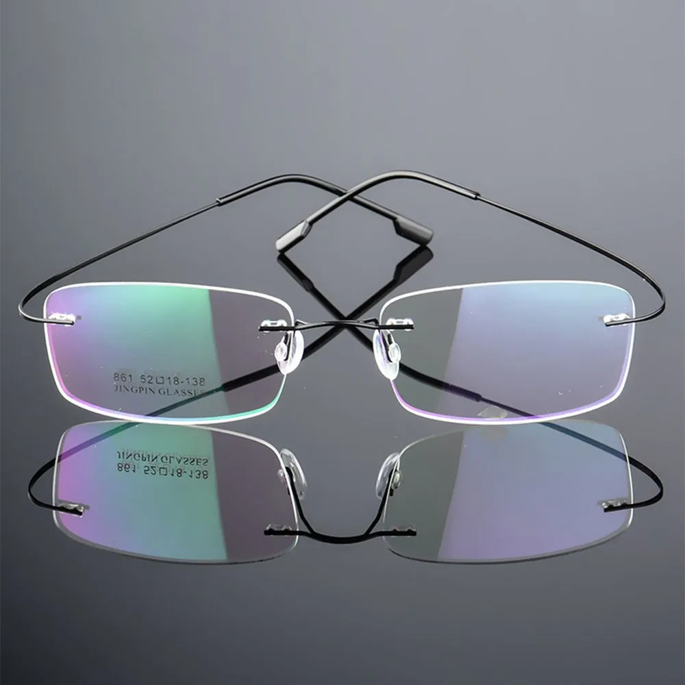Ultralight Memory Titanium Rimless Reading Glasses Mens For Men And Women Flexible Rimless And Presbyopic Eyeglasses From Ddmysmile 12.02 DHgate.Com