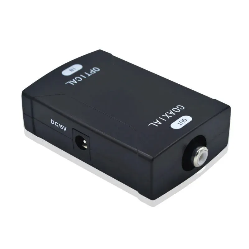 2024 Коаксиальный вход RCA в оптический вывод ToSlink Guck Adapter Digital Audio Converter для преобразования аудио -формата для цифрового аудио -преобразователя