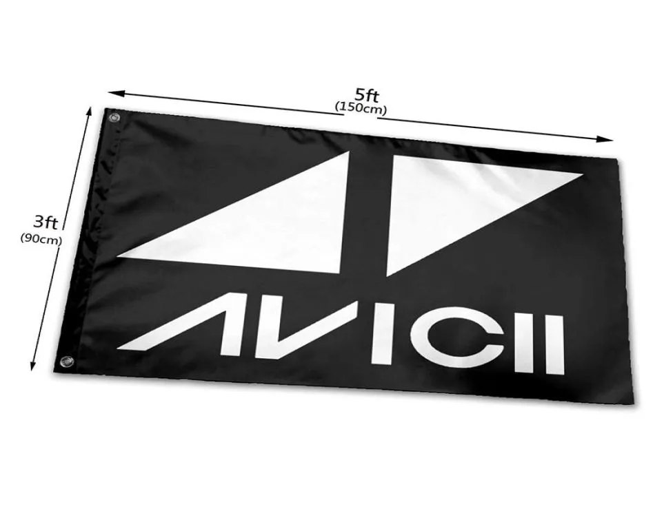 Intéressant Avicii Logo Flag en laiton Couleur vive 3x5 pieds Impression numérique 100D Polyester6294061