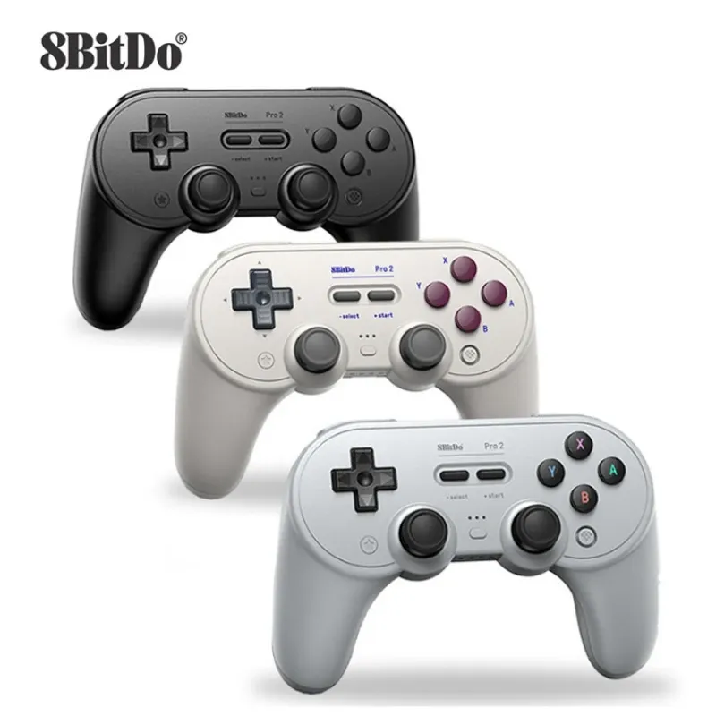 GamePads 8bitdo Pro 2 Bluetooth Controller Wireless с Back Key Gamepad для Switch PC IOS Android Steam Raspberry Pi Accessories