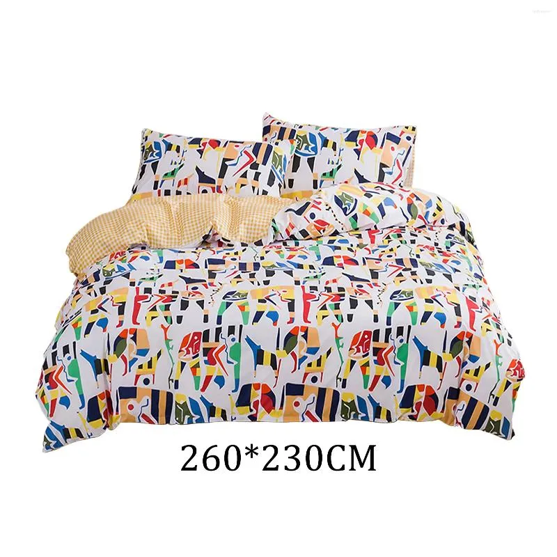 Bedding Sets 3pcs/set Quilt Cover Floral With Pillow Case Corner Ties Zipper Closure Luxurious Soft Single Durable Fashion King Decor