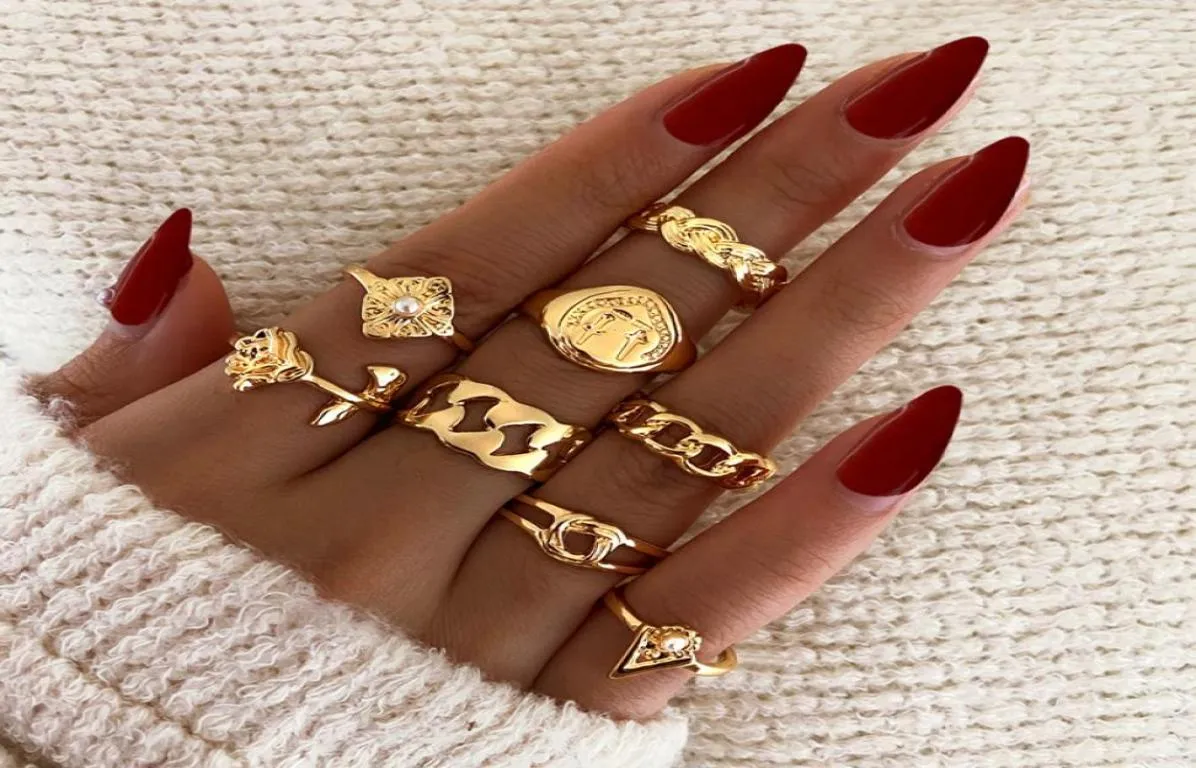 28pcs Gold Knuckle Packable Band Rings Set para Women Silver Plated Comfort Fit Fit Wave Vintage Rings Pedimentos Presente10783307008517