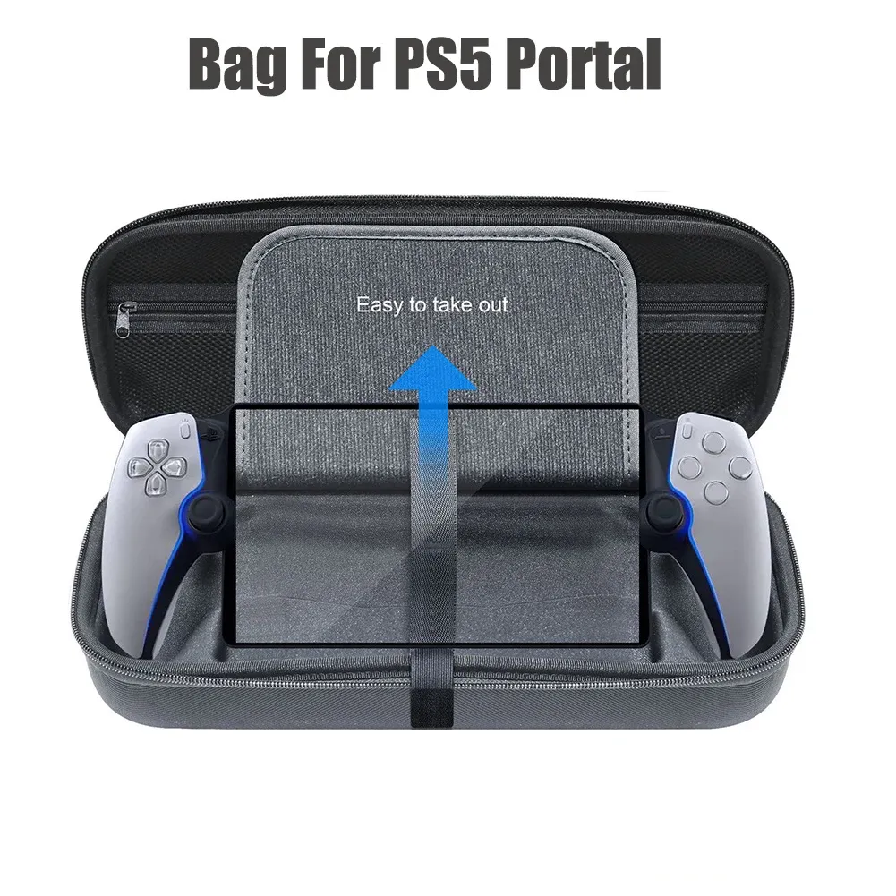 Sacs de voyage de voyage pour Playstation 5 Portal Console Eva Hard Storage Case Protective Sac pour Sony PS5 Portal Game Console Acces