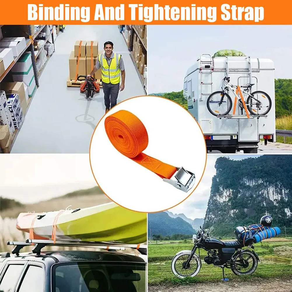 Ratchet Tie Down Straps, 2m X 25mm Adjustable Lashing Straps, Retaining - View #5