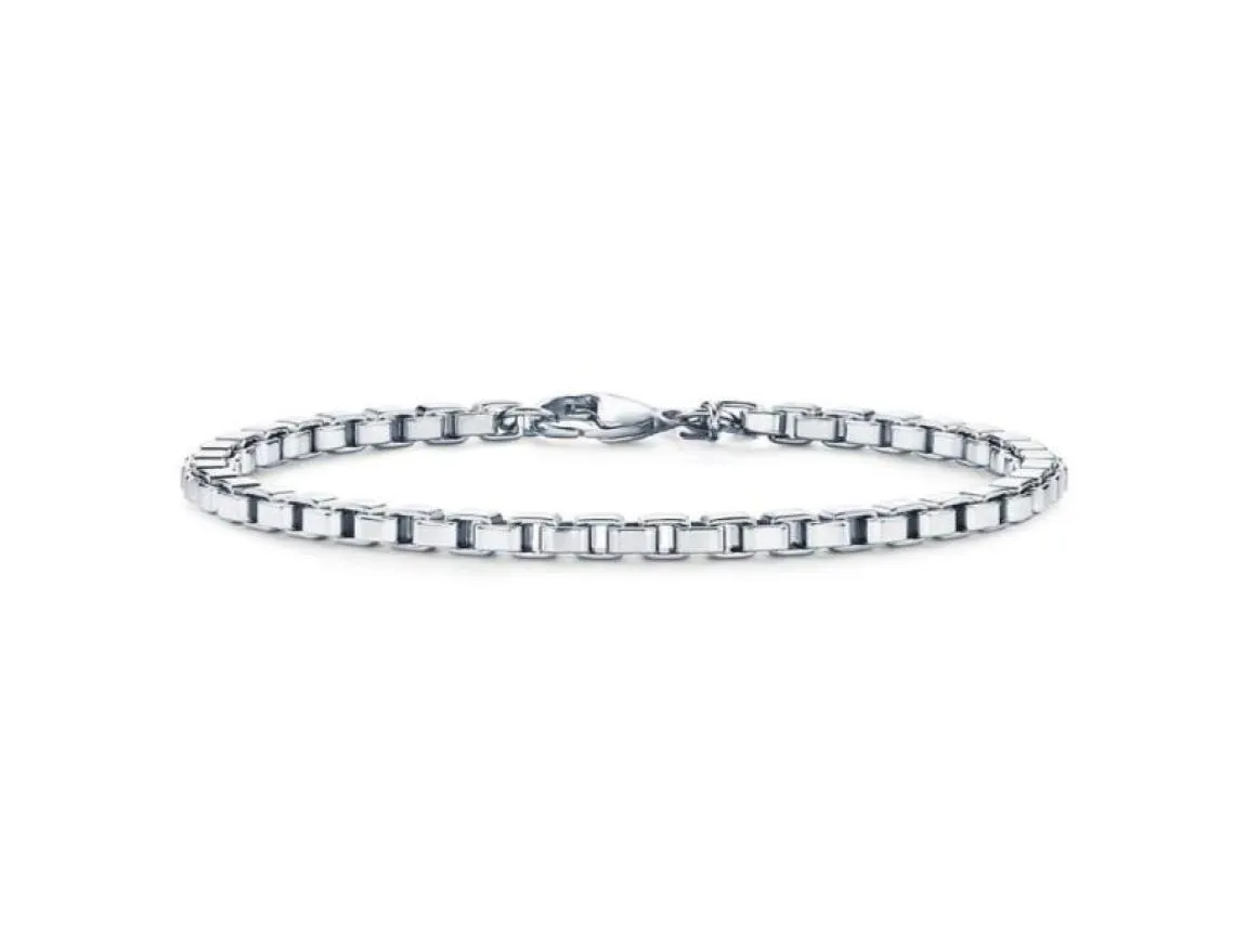 Pulseira veneziana de alta qualidade rúda em metal aço inoxidável para homens mulheres jóias clássicas Link Chain9563600