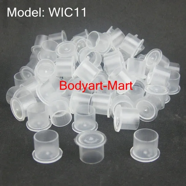 Supplies 1000pcs 11 mm White Steady Tattoo Cups Encre à petite taille Clear Tattoo Encre Cap Capuchage Wic111000 #