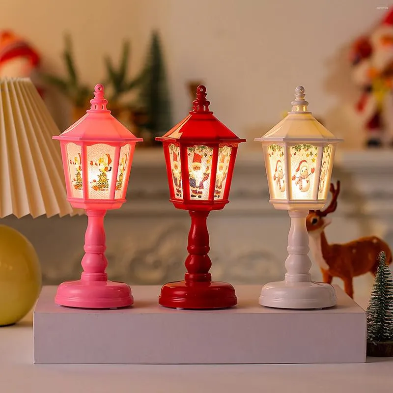 Party Decoratie Kerst LED Windlicht ornamenten Santa Claus Lamp Night Lights Tabletop Leveringen Sneeuwman tafel