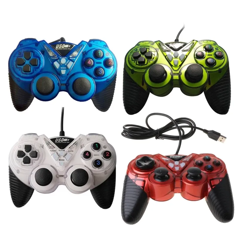 Gamepads trådbundna USB -spelkontroller för PC -dator bärbar dator vibration joystick gamepads för winxp / win7 / win8 / win10