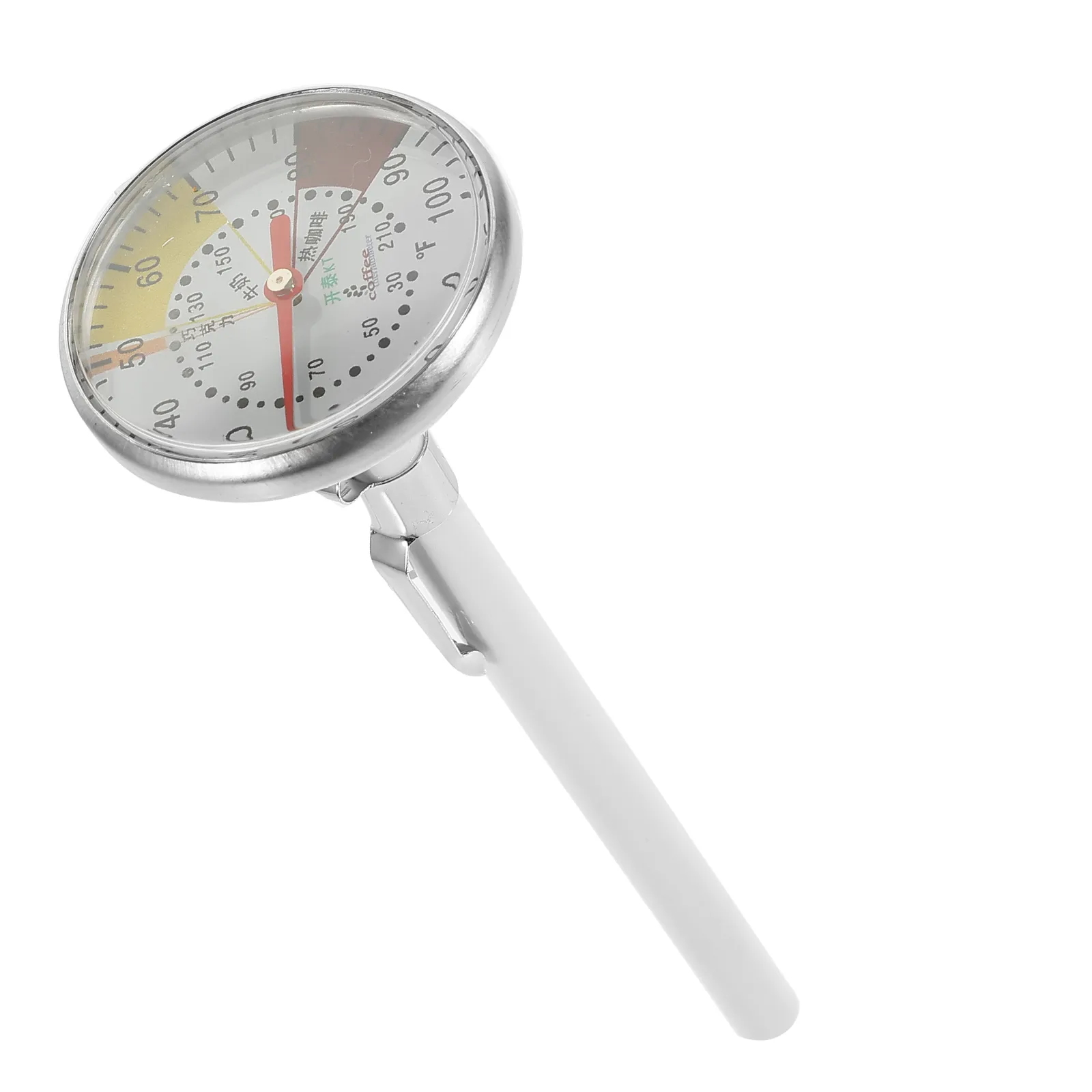 Figatia Coffee Kettle Thermometer Stainless Steel Probe Thermometer Gauge Dial Thermometer For Boiler For Bbq Milk Coffee Thermometer
