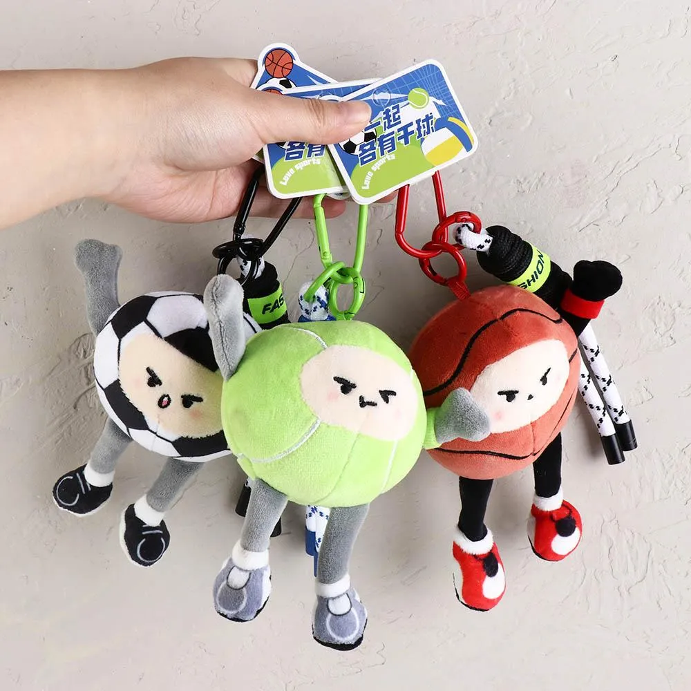 DHgate.com:2024Plush Keychain, Fluffy Cartoon Sport Ball