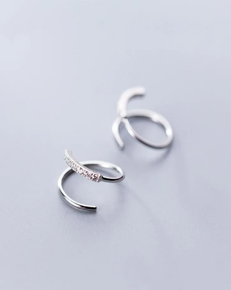 Solid 925 Sterling Silver Earrings High Quality Stud Earring for Women Girls Fashion Tiny Zircon Simple Jewelry Christmas Present 6300484