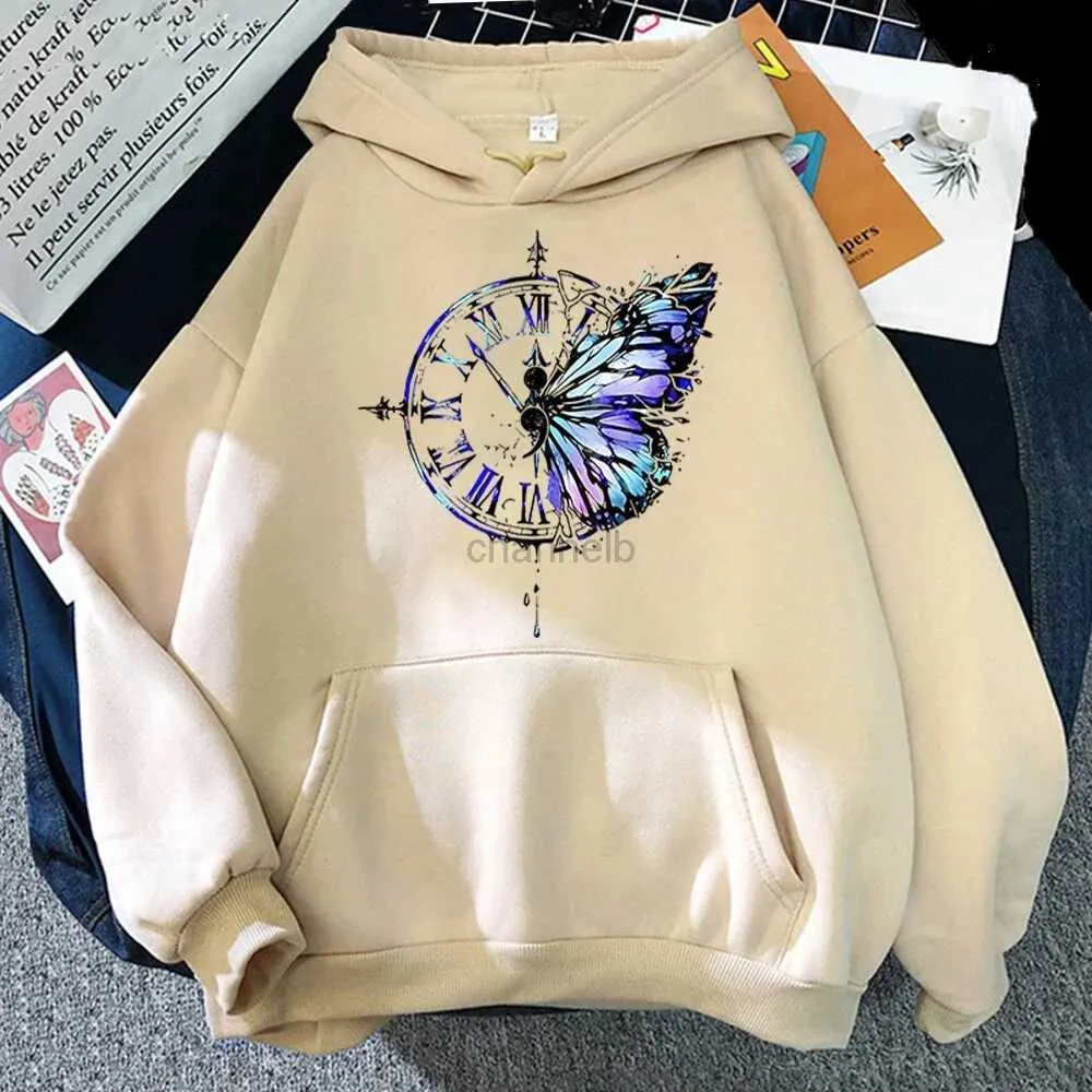 Kobiety z kapturem Batterfly Bluzy z kapturem Y2K estetyczna streetwear swobodny zabawny bluza koreańskie ubrania modowe kobiety mężczyźni Hoodie Tracksuit 240413