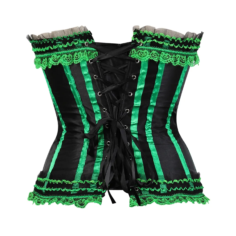 Corset Bustier Femme Lacet – Sans Bretelles – Effet Push-Up Et Taille Fine – Pour Soirée, Halloween, Déguisement – Taille XS à 7XL - 4
