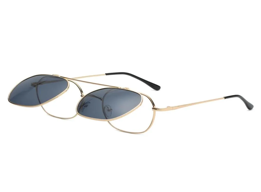 2020 Lunettes de soleil à la mode pour hommes et femmes Cadre de créateur carré métallique Flip Up Lunes Unisex Vintage Eyewear UV4004825186