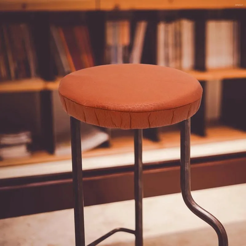 Sandalye Dışkı Kapak Koltuk Değiştirme Elastik Slipcover Dekoratif Yastık Çemberi Yuvarlak Koruyucu Kauçuk Kumaş Bar Tokası