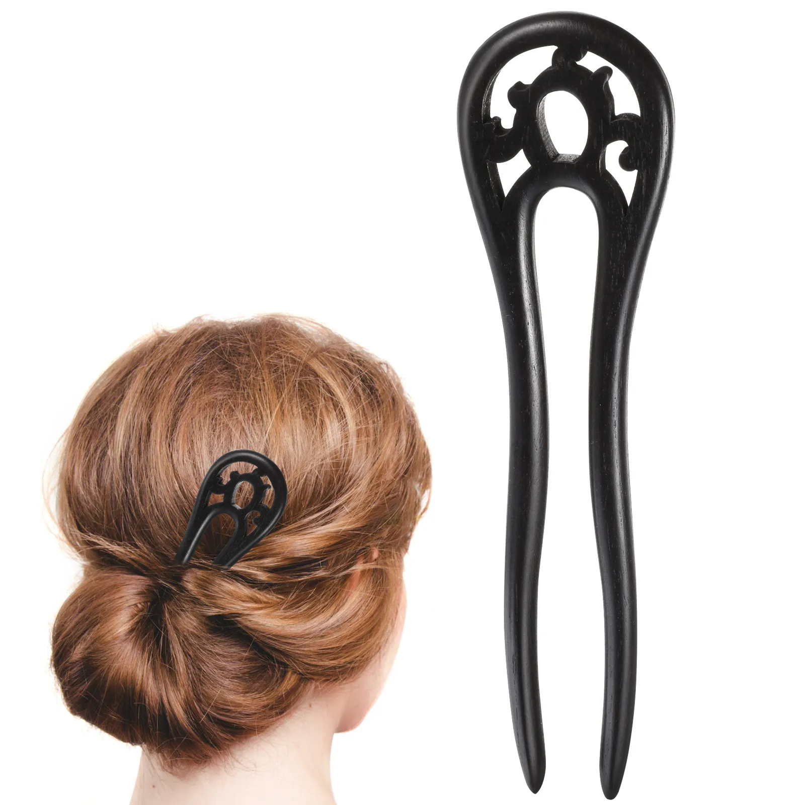 Random vintage hair pins and clips Vintage Hollow Out Hair Chopsticks Hair Decor U Shaped Retro  main image 4