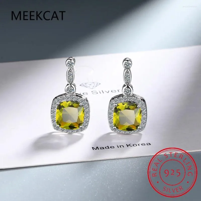 Orecchini quadrati da donna in argento Sterling 925 lucido con zirconia cubica e diamanti finti da 5 mm di larghezza, 5 x 5 mm, one-size, Zirconia cubica Gemma Metallo, Zirconia cubica