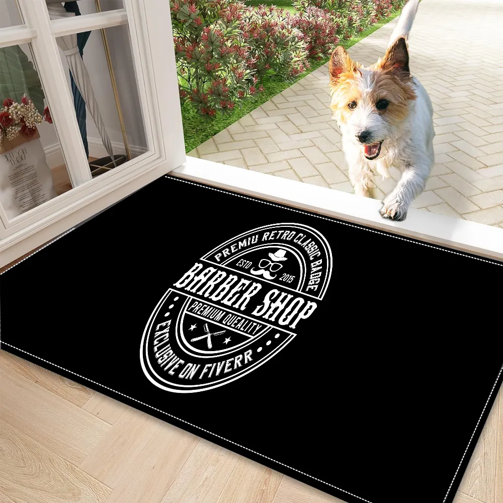 Retro Barber Shop Doormat Non Slip Absorbent Bath Mat For Home Bedroom And Bathroom From Homepro15 15.26 DHgate.Com