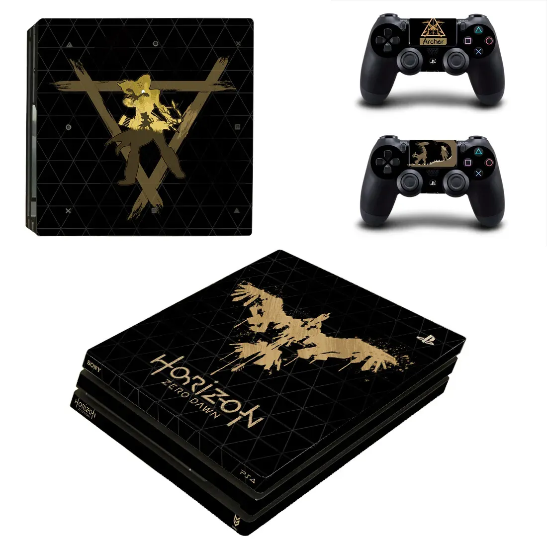 Наклейки Horizon Zero Dawn PS4 Pro Skin Skine Cover для PS4 Pro Console Controller Skins Vinyl