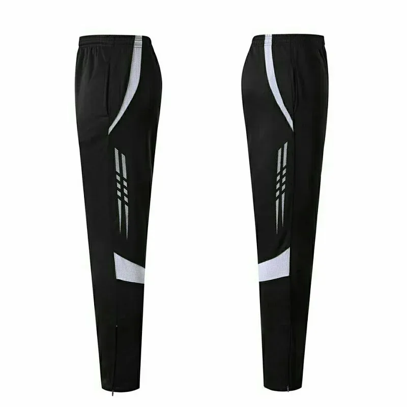 Pants New Men Running Pants Soccer Training Pants With Pockets Active Jogging Trousers Track GYM Fitness Boys Sports Leggings