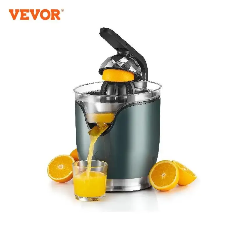 Sapers Vevor Electric Citrus Juicer sinaasappelsap squeezer met twee maat juicing kegels 150W roestvrijstalen sinaasappelsapmaker