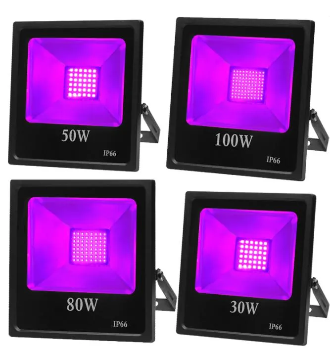 365NM UV LED Black SMD floodlight High Power Ultra Violet Flood Lights IP65Waterproof 85V265V AC for Blacklight Party Supplies6471698