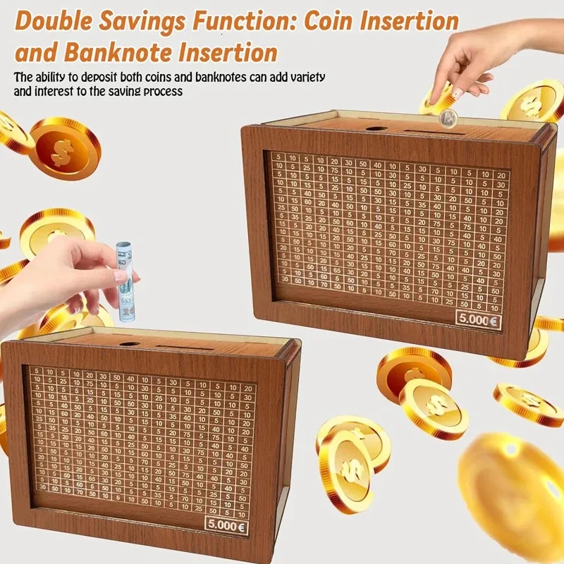 28.【貯金BOX】1〜100 CHIAKI Amazon | HUSAN 貯金箱 お札 硬貨 ミニATM ダイヤルロック式