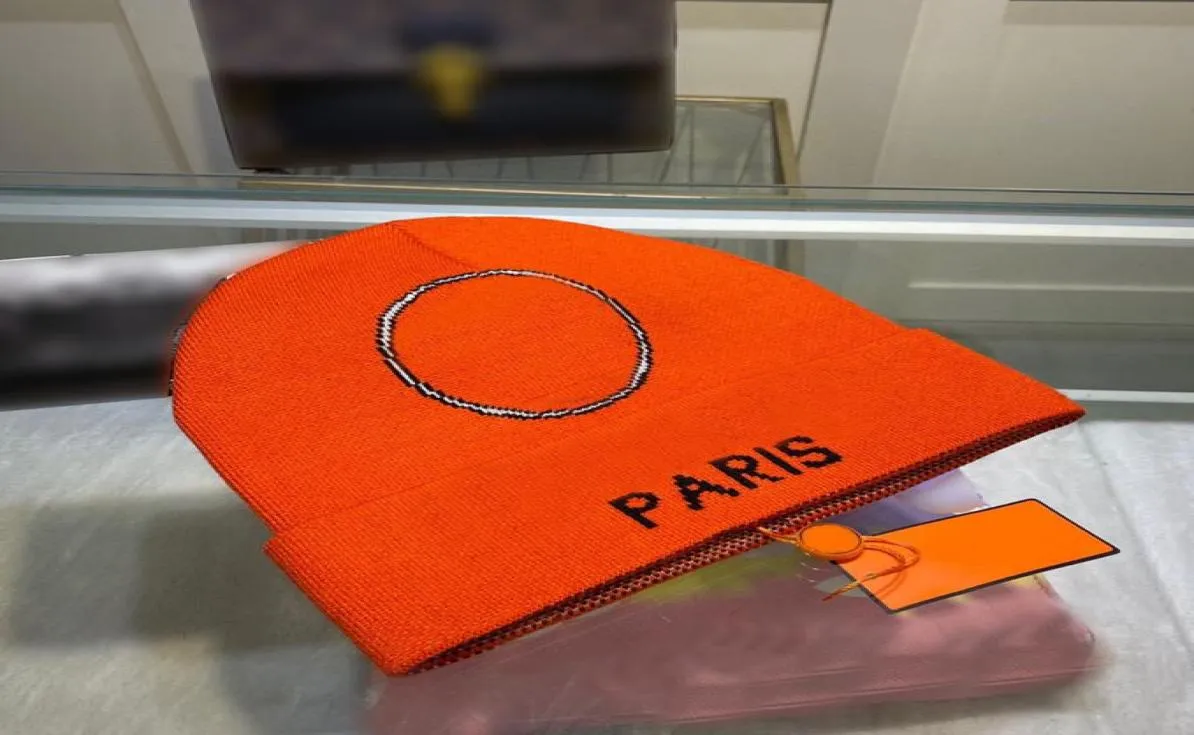 Chapeaux d'hiver concepteur de luxe beanie orange homme bonnet Bonnet Classic Patché Bons de laine Capes chaudes et chauffe