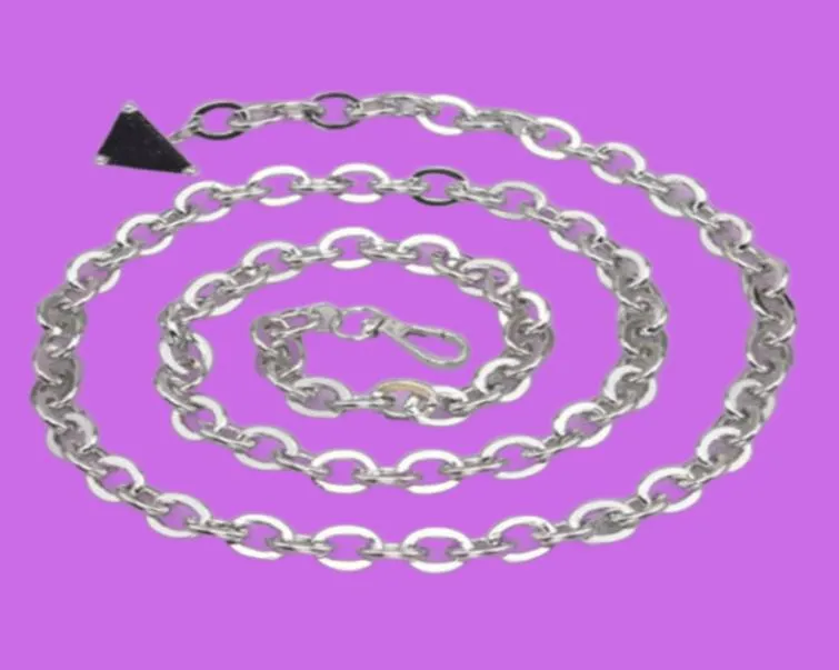 Chain Belt For Women Designer Luxury Waist Belts Triangle Links Ladies Dress Accessories Silver Chains Waistband Woman Letter Belt6151681