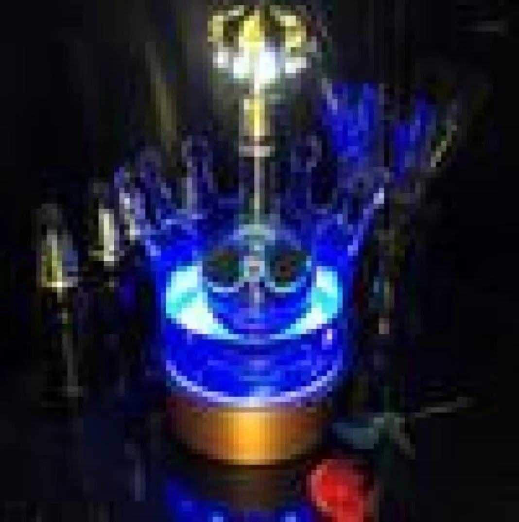 Secchi di ghiaccio e refrigeratori a led secchio a carico a carico del colore che cambia il dispositivo di raffreddamento del vino corona di champagne bere porta birraio barweddinghome 6763635