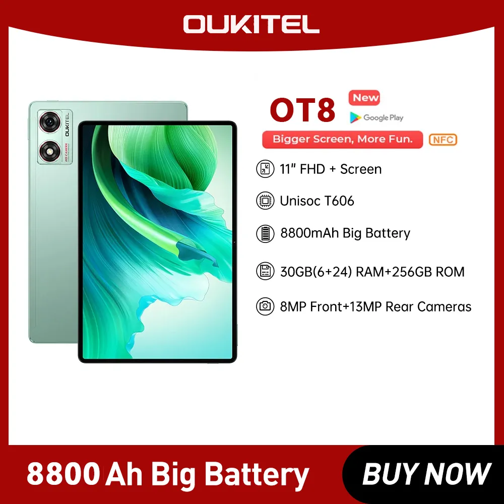 Oukitel OT8 4G Android 13 Tablet FHD+ Display 6GB RAM 256GB Oukitel OT8 4G Android 13 Tablet FHD+ Display 6GB RAM 256GB