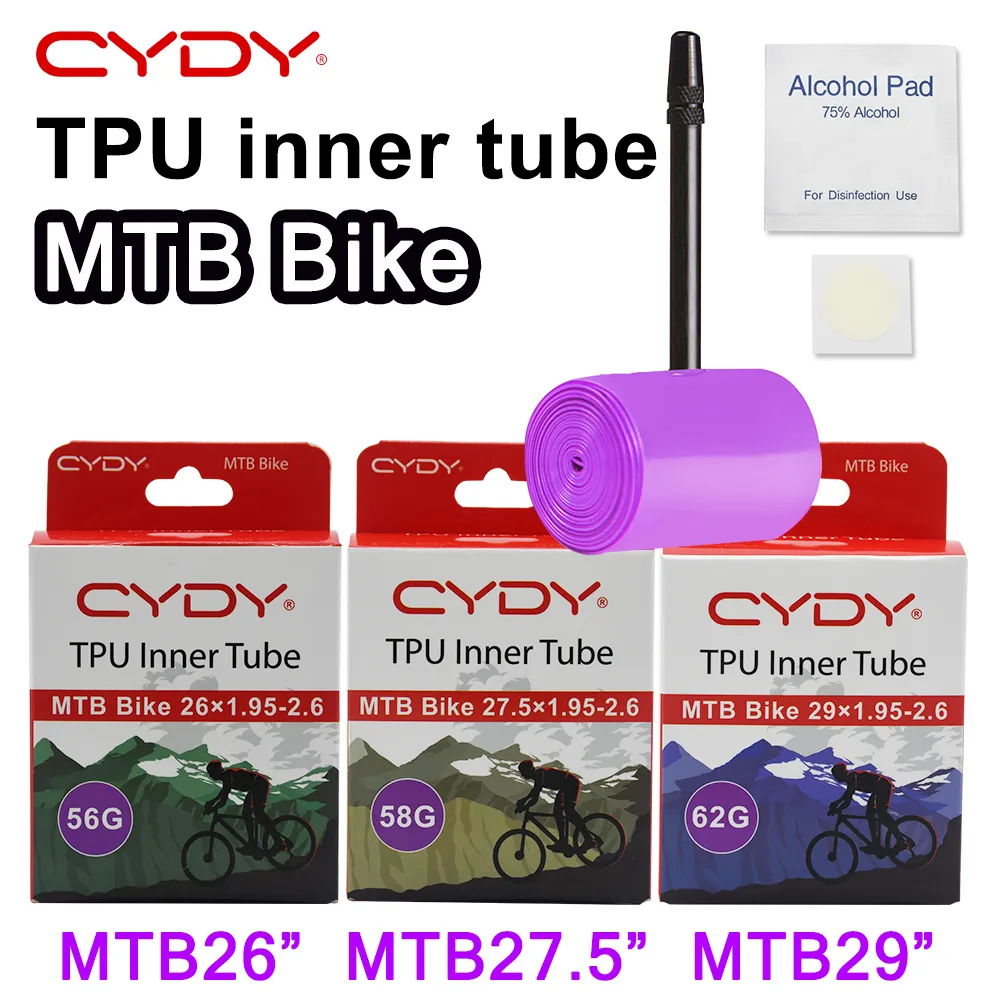 29 Inch Bike Tire TPU Bike Inner Tubes 20/26/27.5/29 Inch - Super Light Presta Valve 45MM For MTB & Folding Bikes TPU Lightweight Presta Valve Bicycle Inner Tubes