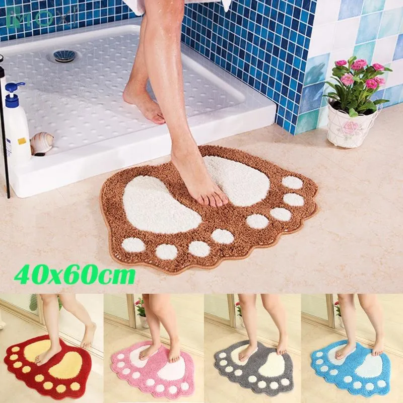 Bath Mats 80 60cm Mini Microfiber Toilet Memory Foam Bathroom Rug Pad Carpets Doormat Floor Mat Absorbent Foot 1Pc