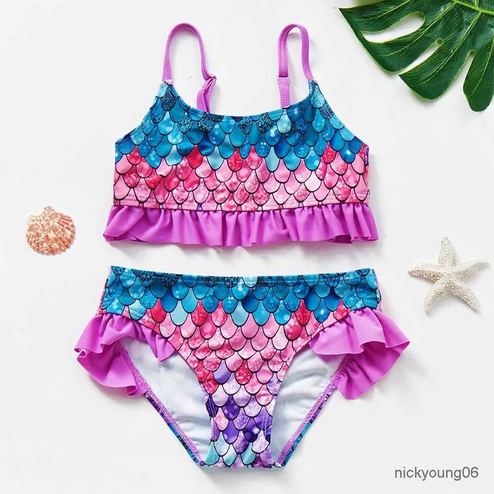 Tweedelen 2 ~ 12 jaar kinderen zwemkleding meisjes zwempak kinderen meisjes strand dragen badpak meiden bikini set biquini infantil-st10mixix