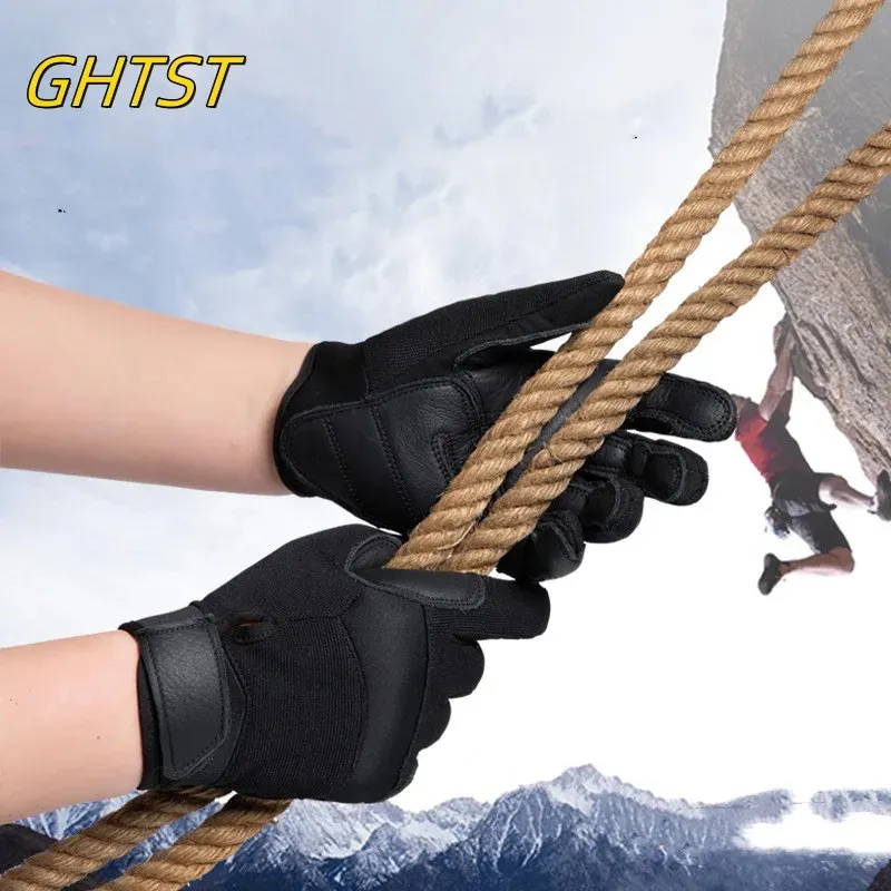 Gants de cyclisme Rockclimb Downhill Cowhide Usure de transport résistant Corche de transport pour hommes Mountro Motorcycle Cuir 240402