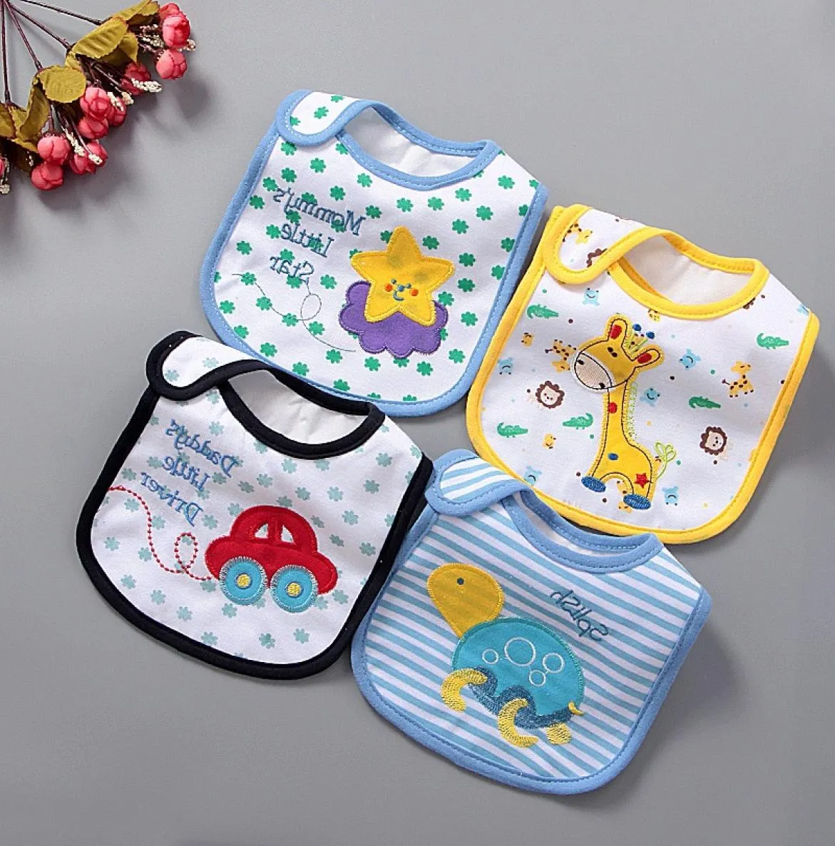 Coton Baby Bibs Toddler Saliva serviette nouveau-née bébé Bibs imperméables Bandana Baberos Bibs For Infant Burp Noths Noths 1799 Z27207961