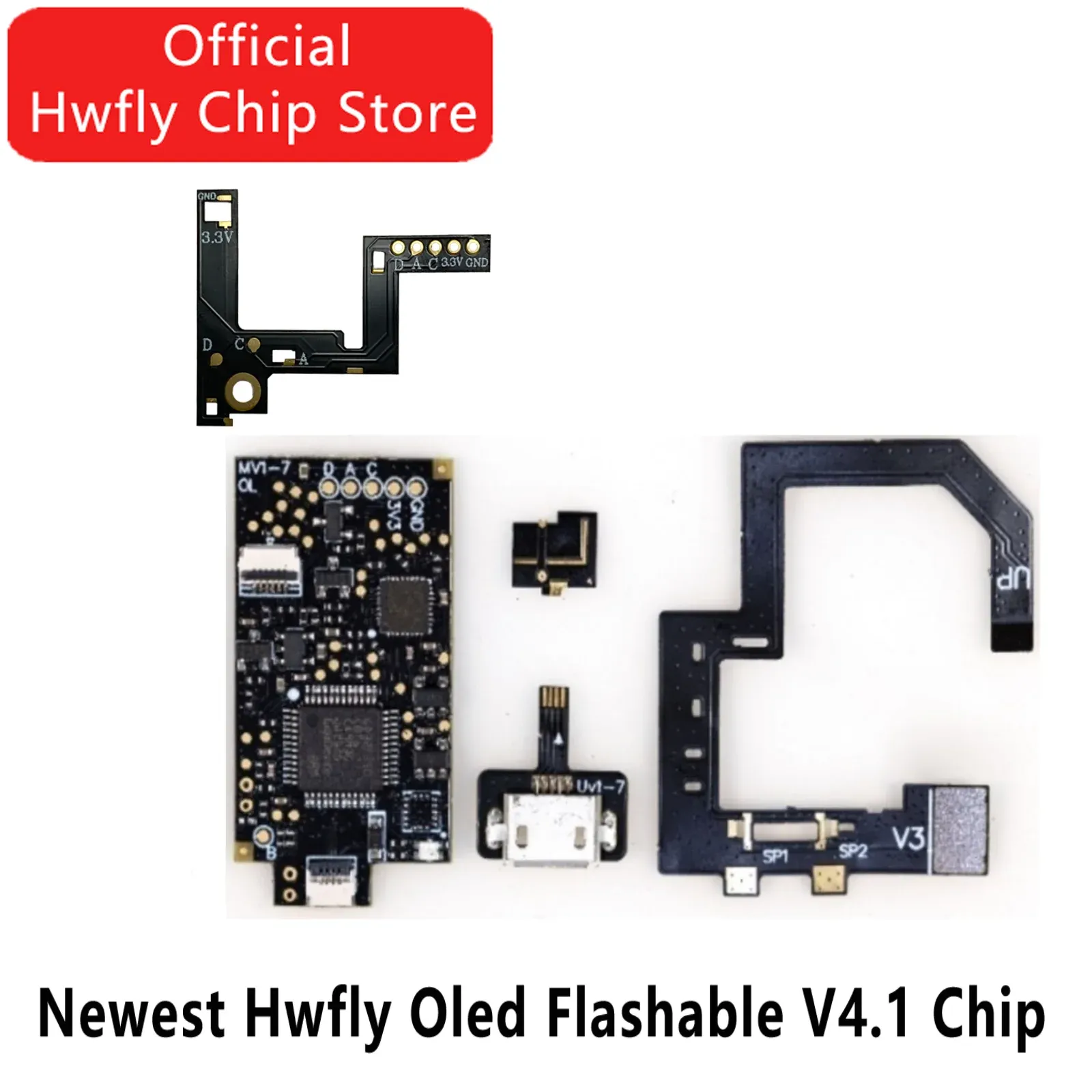 Tillbehör HWFLY OLED 4: e generationens V4 Chip Support Switch NS OLED -konsol uppgraderbar och blinkbar original officiellt grossistpris