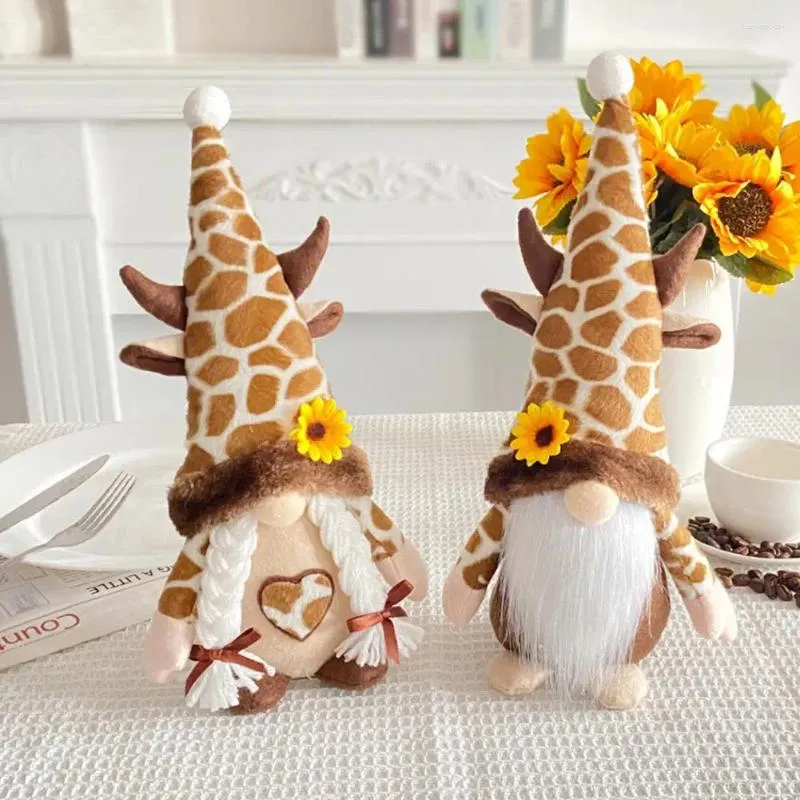 装飾的な置物偉大なルドルフ人形burrfree cotton cotton faceless dwarf standing giraffe Toy